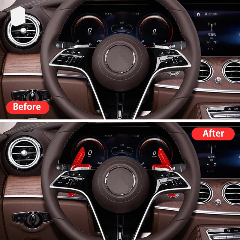Palette au Volant Mercedes Classe C W206, Classe E W213 et W214, Classe S W223 en Fibre de Carbone