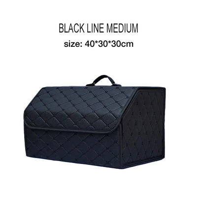 Organisateur de Coffre Voiture Cuir Matelassé Pliable