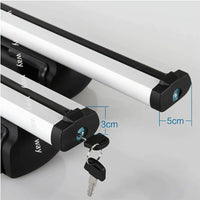 Universal Roof Bars Longitudinal Rails 110 to 135 cm