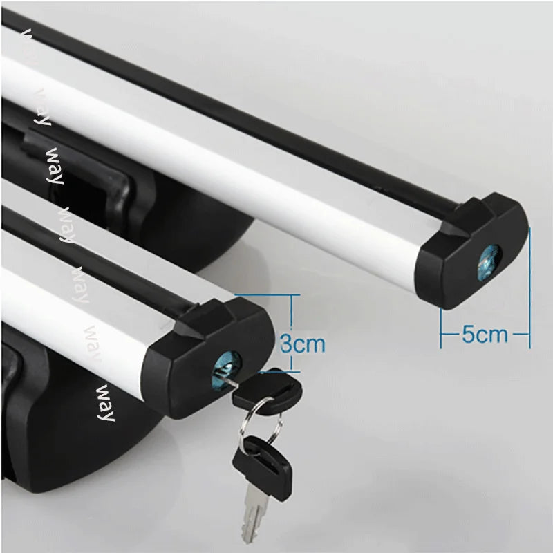 Universal Roof Bars Longitudinal Rails 110 to 135 cm