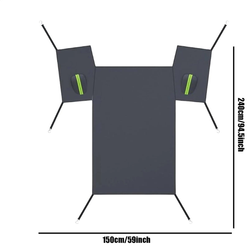 Housse Pare-Brise Voiture Grise Oxford Grande Taille 240 x 150 cm