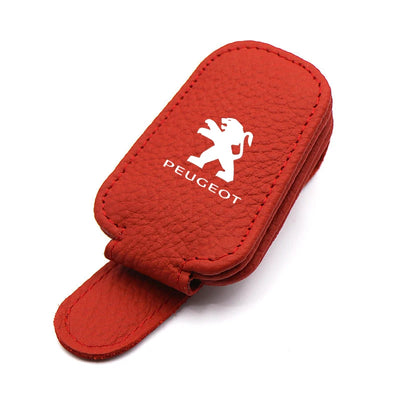 Clip Porte-Lunettes de Pare-Soleil Cuir Peugeot 206 308 3008