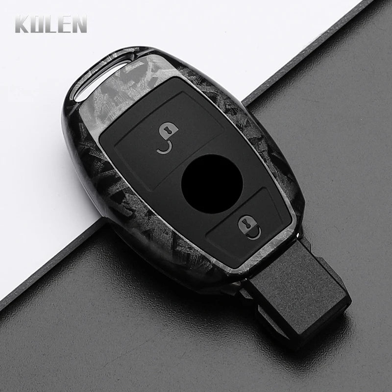 Étui de Protection Clé Mercedes Classe A B C E GLA GLC CLA CLS Fibre de Carbone 2 ou 3 Touches