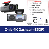 Dashcam E-ACE B53P 4K GPS Wi-Fi Night Vision