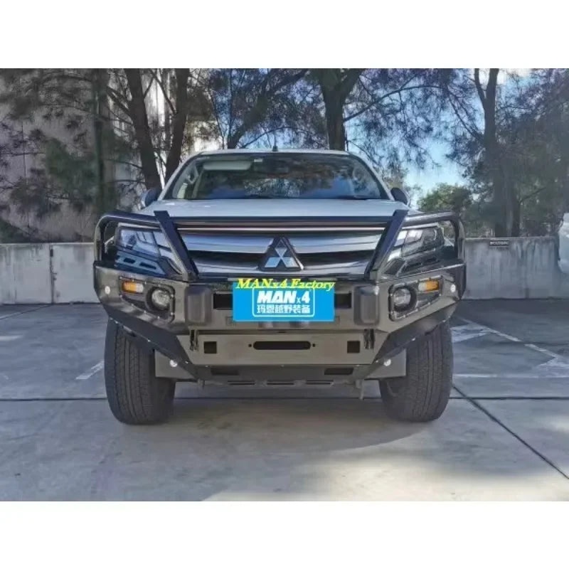 Pare-Chocs Avant Acier Noir Mitsubishi Triton L200 2019+ MR Pare-Buffle Robuste