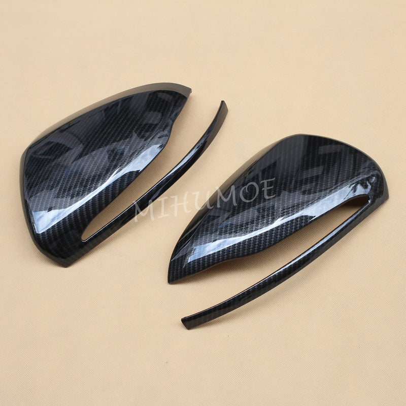 Coque de Rétroviseur Mercedes Classe C W205, E W213, S W222, GLC X253, GLA, GLB, CLS, EQA, EQB, EQC Aspect Carbone, Paire à Coller