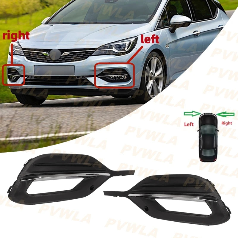 Grille de Pare-Chocs Avant Opel Astra K 2020-2024 Cache Latéral Gauche ou Droit avec Bande Chromée