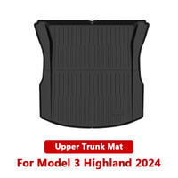 Tapis de Coffre Avant et Arrière Tesla Model 3 Highland 2024 TPE Étanche