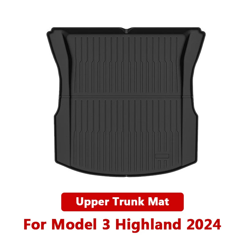 Tapis de Coffre Avant et Arrière Tesla Model 3 Highland 2024 TPE Étanche