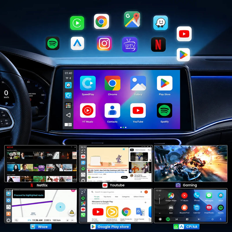 Boîtier CarPlay CarRocket Plus Android 15 4G GPS Sans Fil