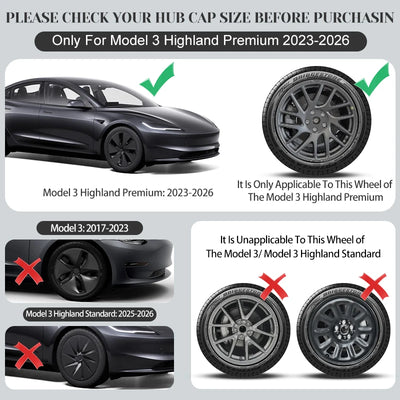 Cache-Moyeux Tesla Model 3 Highland 18 Pouces 2023-2026