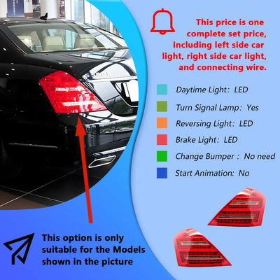 Feux Arrière LED Mercedes Classe S W221 Style Dynamique