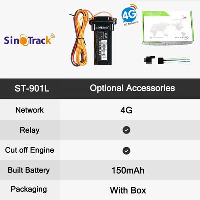 Traceur GPS Voiture SinoTrack ST-901 Temps Réel 4G
