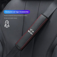 Coussin de Ceinture de Sécurité Cuir MINI Cooper JCW — détail de finition
