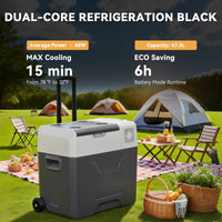 Réfrigérateur de Voiture Podofo 30 L 40 L 50 L Glacière à Compresseur sur Roulettes 12/24 V