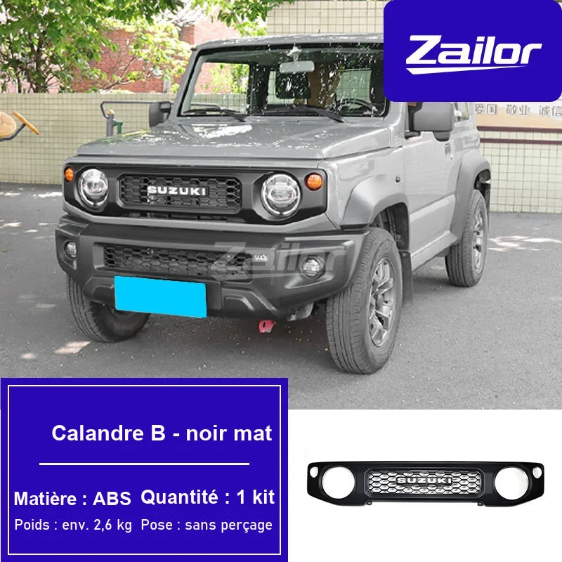 Calandre Avant Suzuki Jimny JB64 JB74 en ABS Style Tout-Terrain Grille en Maille 4 Modèles A B C D