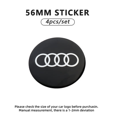 Cache-Moyeux Audi A3 A4 RS3 56mm 60mm 65mm Emblème