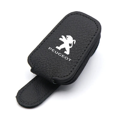 Clip Porte-Lunettes de Pare-Soleil Cuir Peugeot 206 308 3008