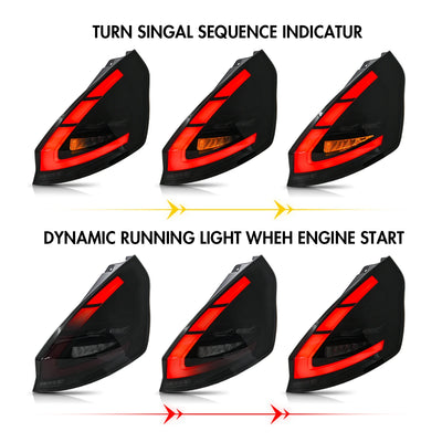 Feux Arrière LED Ford Fiesta 2009-2015 Animation