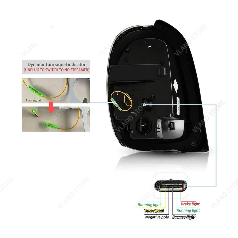 Feux Arrière LED VLAND MINI Cooper F55 F56 F57 Séquentiels — vue arrière