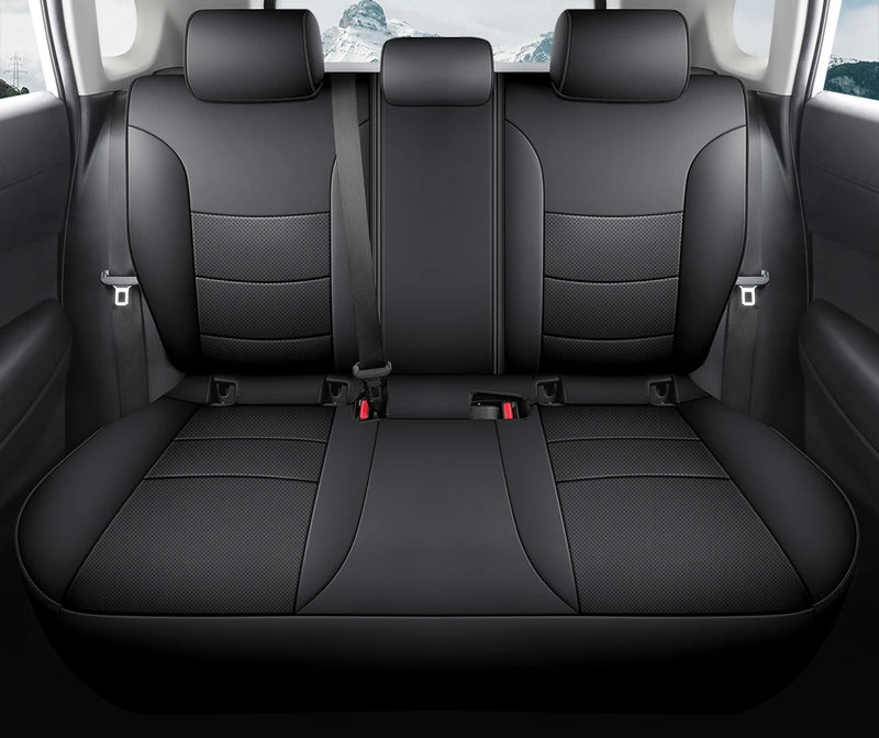 Housses de Siège Cuir Toyota RAV4 2020-2023 Sur Mesure 5 ou 9 Pièces Orange Vert Gris Noir