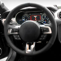 Couvre Volant Ford Mustang et Mustang GT 2015-2019, Cuir Véritable et Daim, à Coudre, 9 Styles