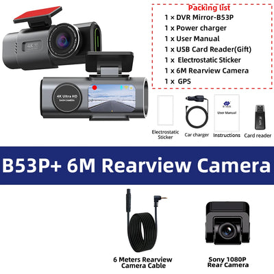 Dashcam E-ACE B53P 4K GPS Wi-Fi Vision Nocturne