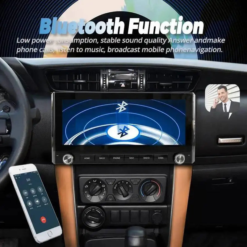 Autoradio Écran 12,3 Pouces Toyota Fortuner et Hilux 2015-2021 Android 14 CarPlay Sans Fil DSP