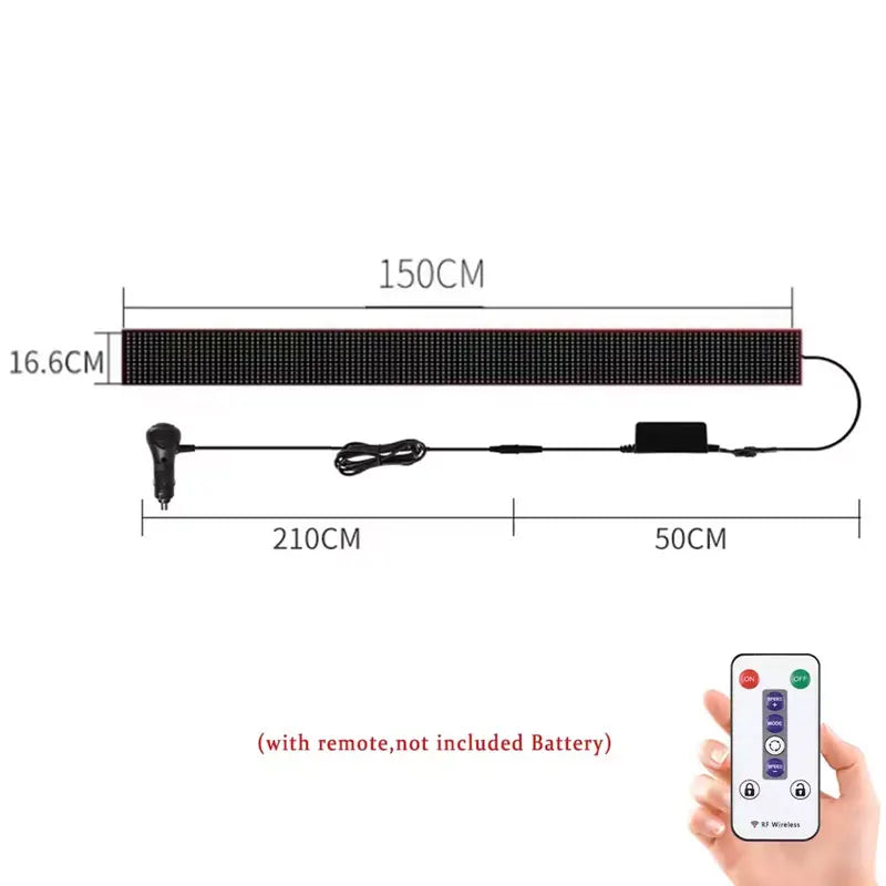 Panneau LED Yeux du Diable Flexible Voiture Télécommande