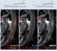 Couvre Volant Toyota Corolla, RAV4, Camry, C-HR, Yaris, Hilux en Carbone et Cuir Nappa Perforé 15 Pouces