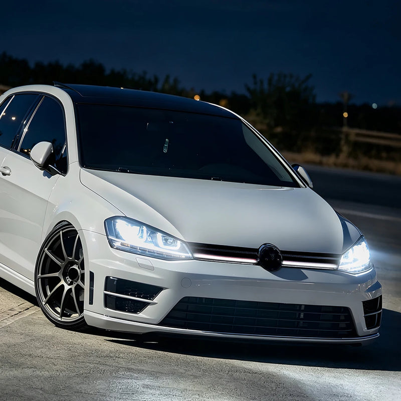 Calandre LED Volkswagen Golf 7 2013-2016 Noir Brillant Liseré Rouge