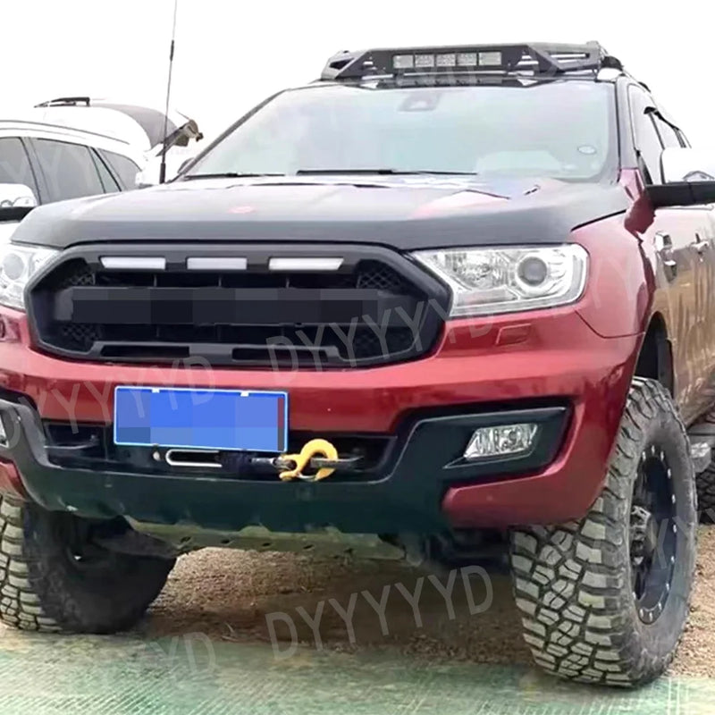 LED-Kühlergrill Ford Everest 2015–2022 Mattschwarz, weiße oder bernsteinfarbene Leuchten