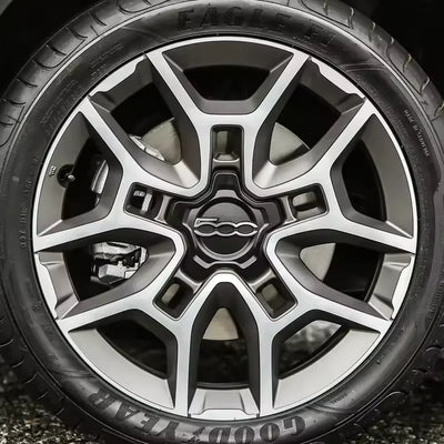 Cache-Moyeux Fiat 500X Argent 16 Pouces avec Anneau