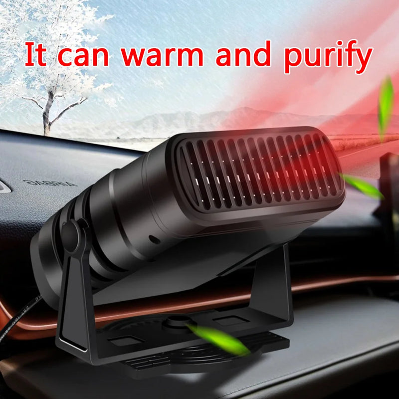 Ventilateur Chauffant Voiture 12V 24V Rotatif 360° Anti-Buée