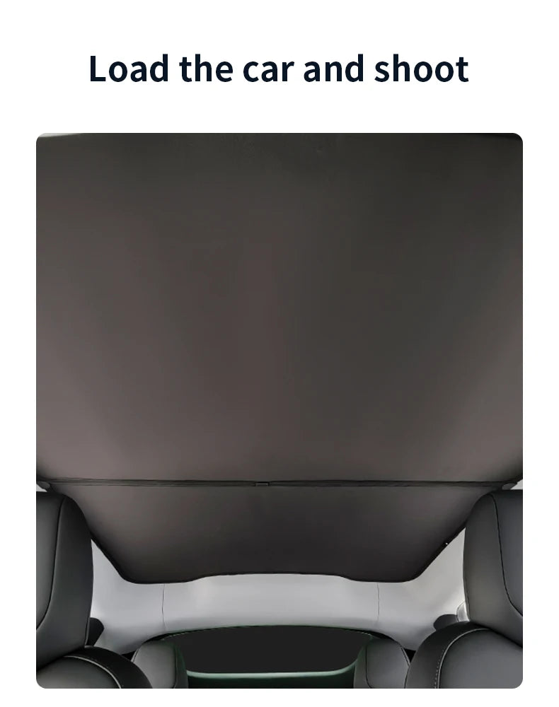 Pare-Soleil de Toit Tesla Model 3 Highland Model Y Juniper Cristal de Glace Noir ou Gris