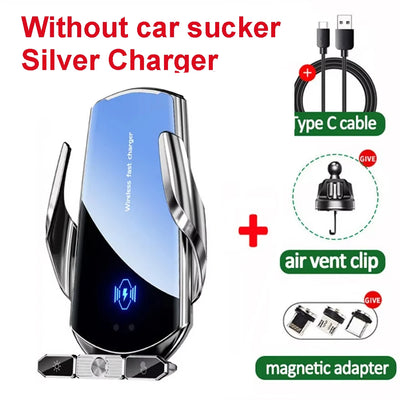 Support Téléphone Chargeur Sans Fil Automatique Ventouse Universel