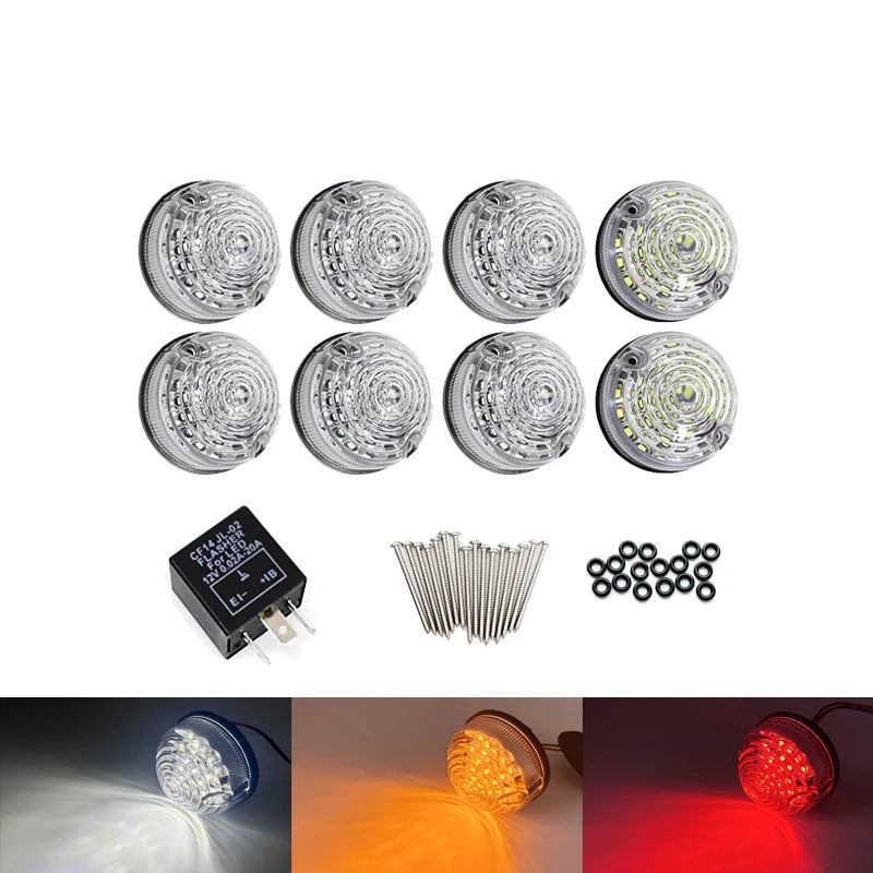 Kit Feux Arrière LED Land Rover Defender 90 110 1983-2016 Lentille Transparente