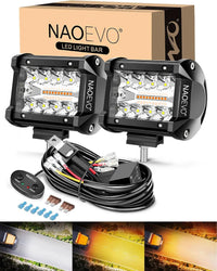 Phares de Travail LED 4 Pouces 4x4 Lot de 2