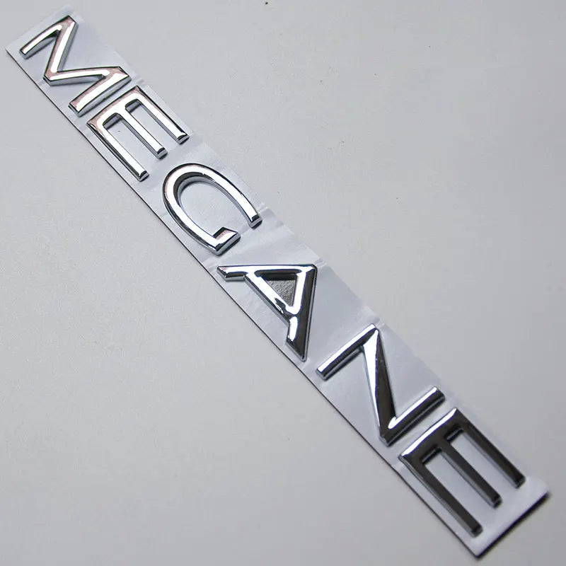 Logo Renault Mégane, Lettres de Coffre 3D 23,5 cm Rouge, Noir, Chrome ou Or, Mégane 1, 2, 3, 4 et RS
