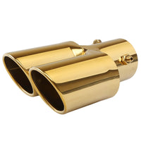 Embout d'Échappement Double Sortie Universel Inox 304 Entrée 63 mm