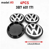 Cache-Moyeux Volkswagen 55 ou 65 mm, Lot de 4, Références 3B7601171, 1J0601171, 5H0601171, Jetta MK5, Passat