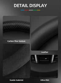 Couvre Volant Toyota Yaris, Corolla, C-HR, RAV4, Hilux, Aygo en Daim et Carbone, Tailles S, M et L
