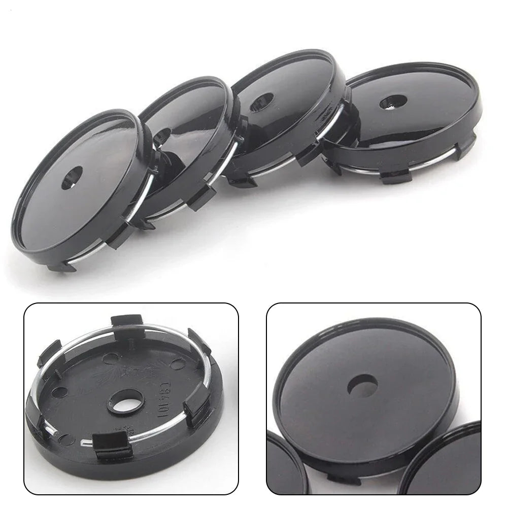 Cache-Moyeux Universels Vierges 60mm Sans Logo Kit 4