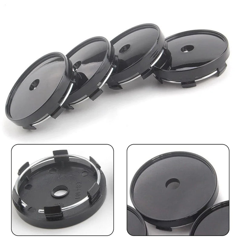 Cache-Moyeux Universels Vierges 60mm Sans Logo Kit 4