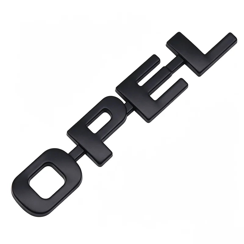 Logo Opel et Corsa Lettres 3D en Métal Emblème Autocollant pour Coffre Arrière Noir ou Argent