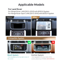 Autoradio XTRONS Android 14 Range Rover L405 et Sport L494 2013-2016 Écran 13,3 Pouces CarPlay Système Bosch
