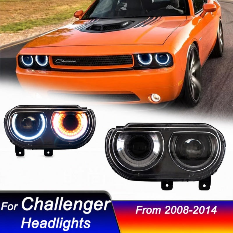 Phares LED Dodge Challenger 2008-2014 Kit Complet Feux de Jour Dynamiques Clignotants