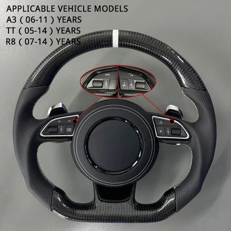 Volant Sport Audi A3 Fond Plat — vue d'ensemble