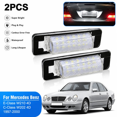 Éclairage de Plaque LED Mercedes W210 et W202 Canbus