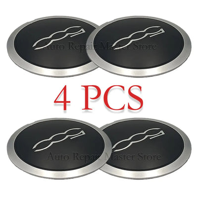 Cache-Moyeux Fiat 500 133mm Anti-Poussière Kit 4
